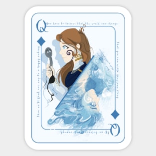 Queen of diamonds - Wish Sticker